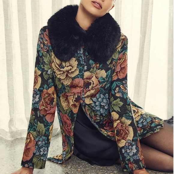 UNREAL FUR MONARCH COAT COLOR:TAPESTRY, SIZE S, RETAIL PRICE $429.00 - Picture 4 of 16